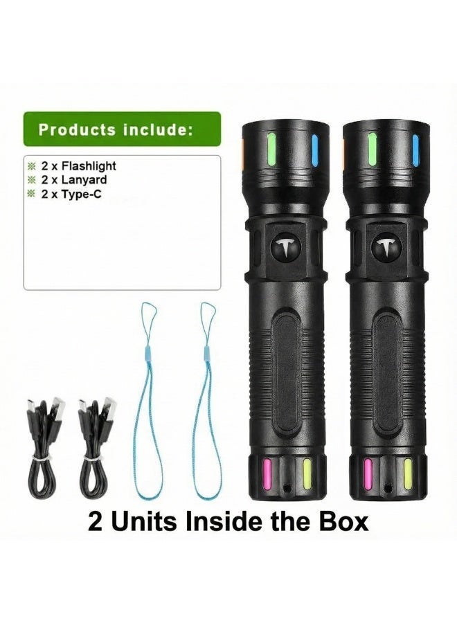 تيفونر عرض العبوة المزدوجة: طقم كشافين TEFONER TE-S11 – إضاءة تلسكوبية فائقة وشحن Type-C - Image 2