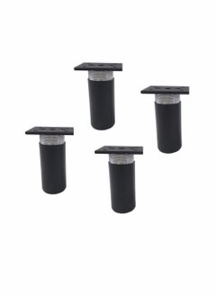 Y&D 4-Pack Aluminum Alloy Furniture Cabinet Adjustable Feet Metal Round Sofa Bed Foot Legs Support with Screws, 3-Inch Height 1.5-Inch Diameter, Black  - Image 3