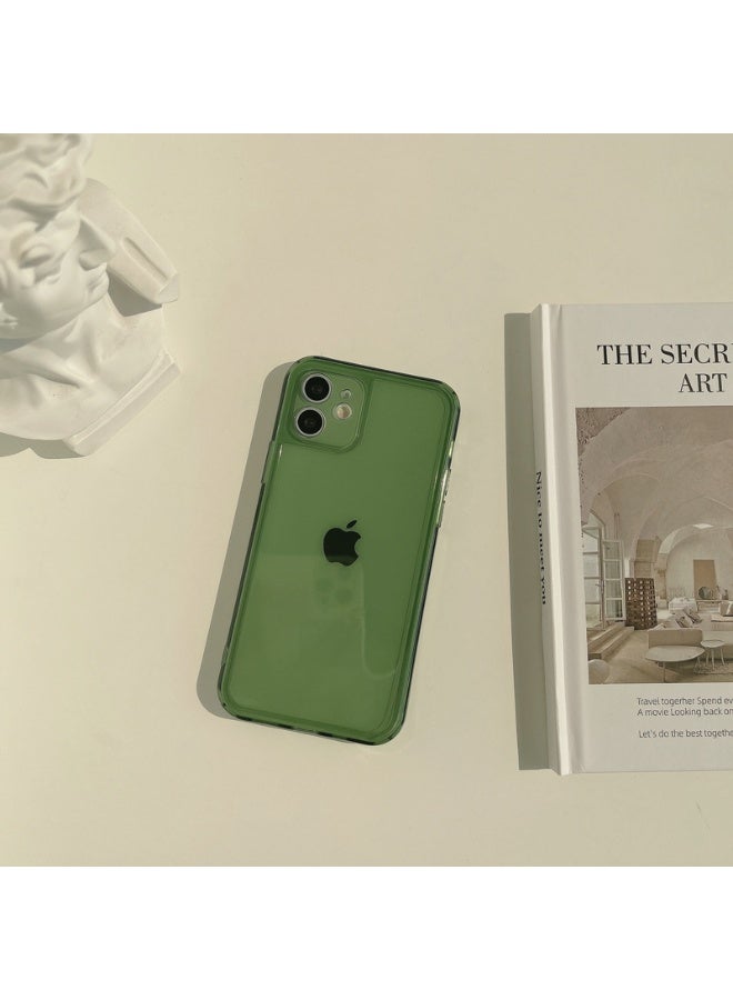 NIBEMINENT The Photo Frame Is Transparent Protective TPU Case Cover For iPhone 16 Pro, Translucent Green