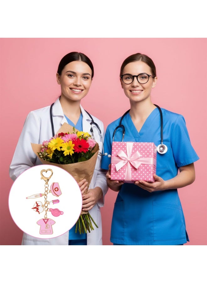 2pcs Nurse Gifts for Women Keychain, Nursing Gift for School Nurses Student Graduation Future Medical Practitioner Registered Nurse Appreciation Female Nurses Day Week Christmas Gifts Accessories - Image 2