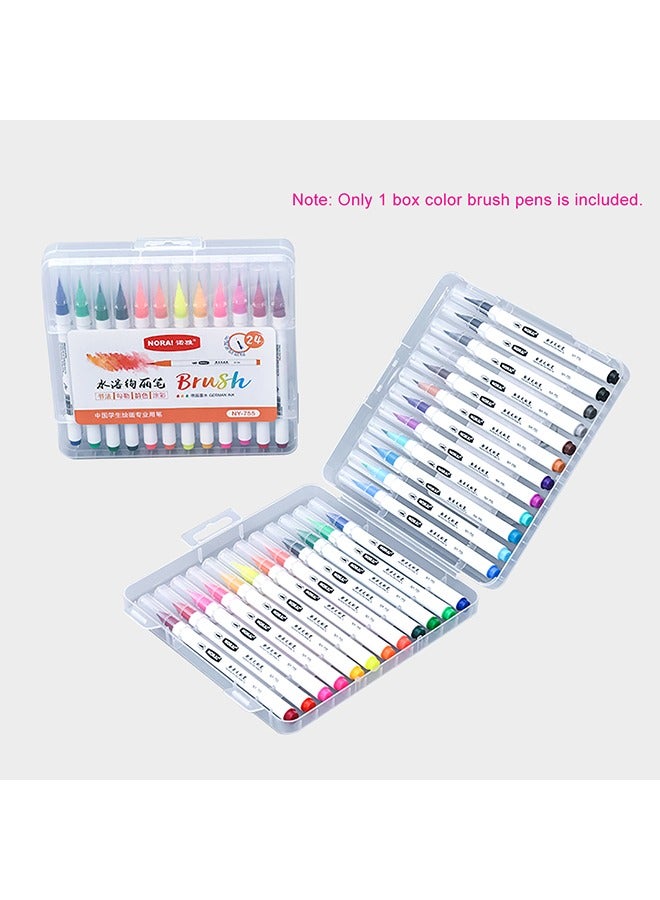 كوينج 24 Color Flexible Nylon Tip Brush Pen Set  - Image 3