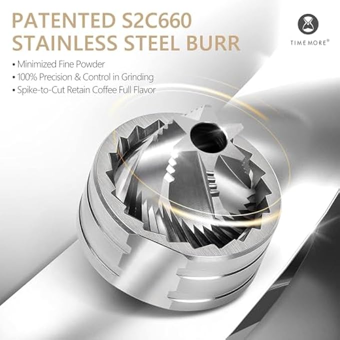 TIMEMORE Chestnut C3S Manual Coffee Grinder Hand Coffee Grinder With Adjustable Grind Setting Stainless Steel S2C Conical Burr Coffee Grinder For Espresso To French Press - Image 3