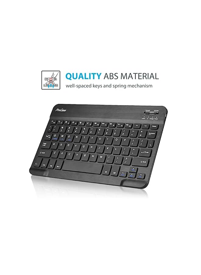 Procases Keyboard Case For Galaxy Tab S6 Lite 10.4 Inch 2022 2020, Slim Lightweight Smart Cover With Wireless Keyboard For Galaxy Tab S6 Lite 10.4" Sm-P613 P619 P610 P615 –Black - Image 5