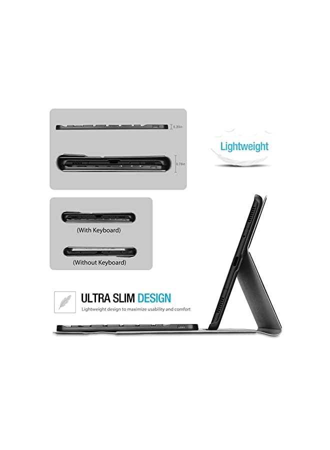 Procases Keyboard Case For Galaxy Tab S6 Lite 10.4 Inch 2022 2020, Slim Lightweight Smart Cover With Wireless Keyboard For Galaxy Tab S6 Lite 10.4" Sm-P613 P619 P610 P615 –Black - Image 4