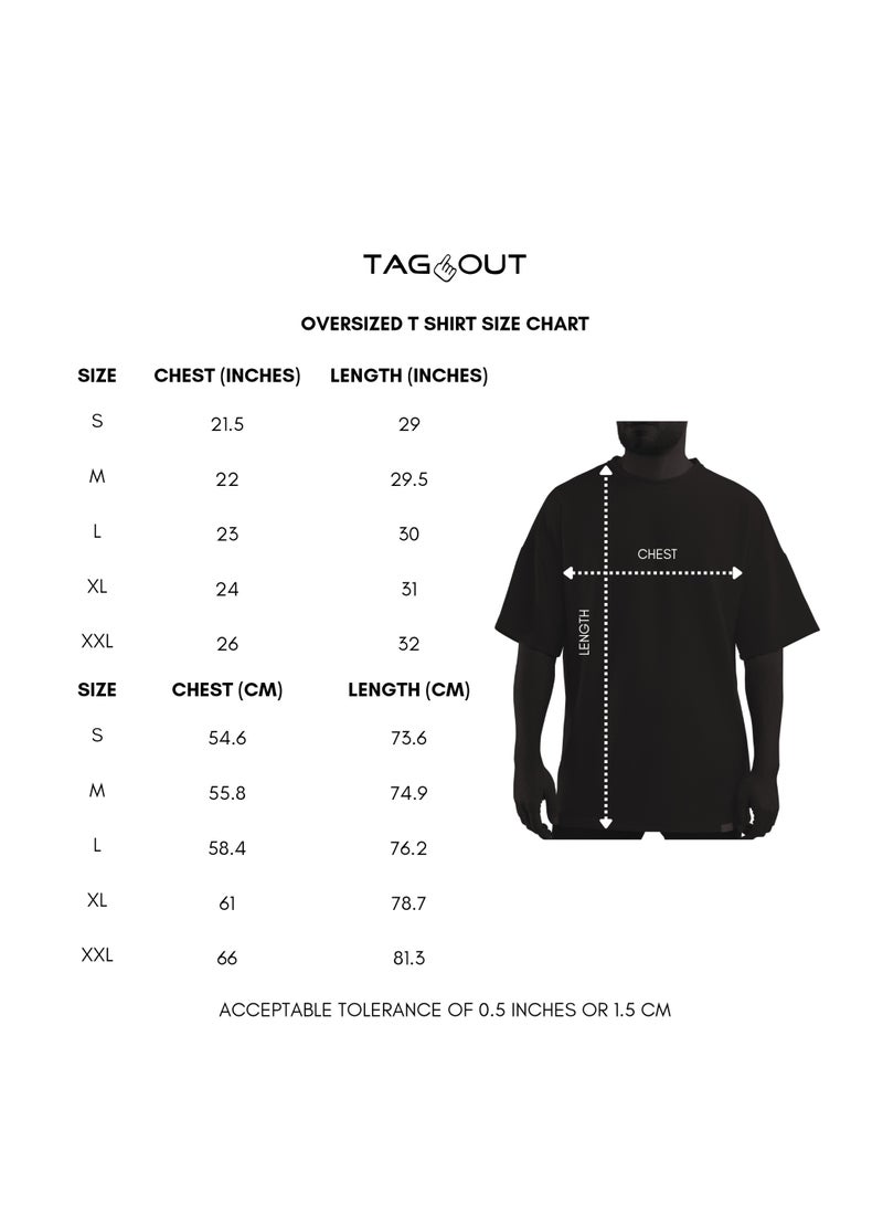 TAG OUT Unisex Summer Oversized Loose T-shirt Drop Shoulder Boxy Fit  - Image 4