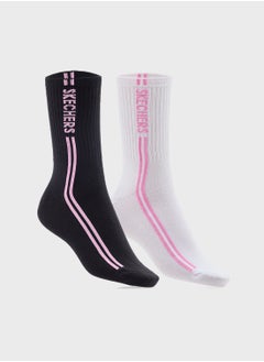 SKECHERS 2 Pack Non Terry Crew Socks  - Image 1