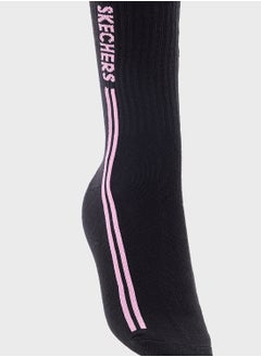 SKECHERS 2 Pack Non Terry Crew Socks  - Image 4