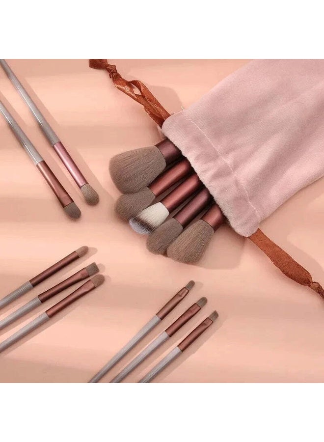 فكس مجموعة فرش مكياج FIX من 13 قطعة - مجموعة مع صندوق تخزين للسفر - فرشاة مكياج للوجه والعين والهايلايتر والكونسيلر والدمج والبودرة والعين - Image 5