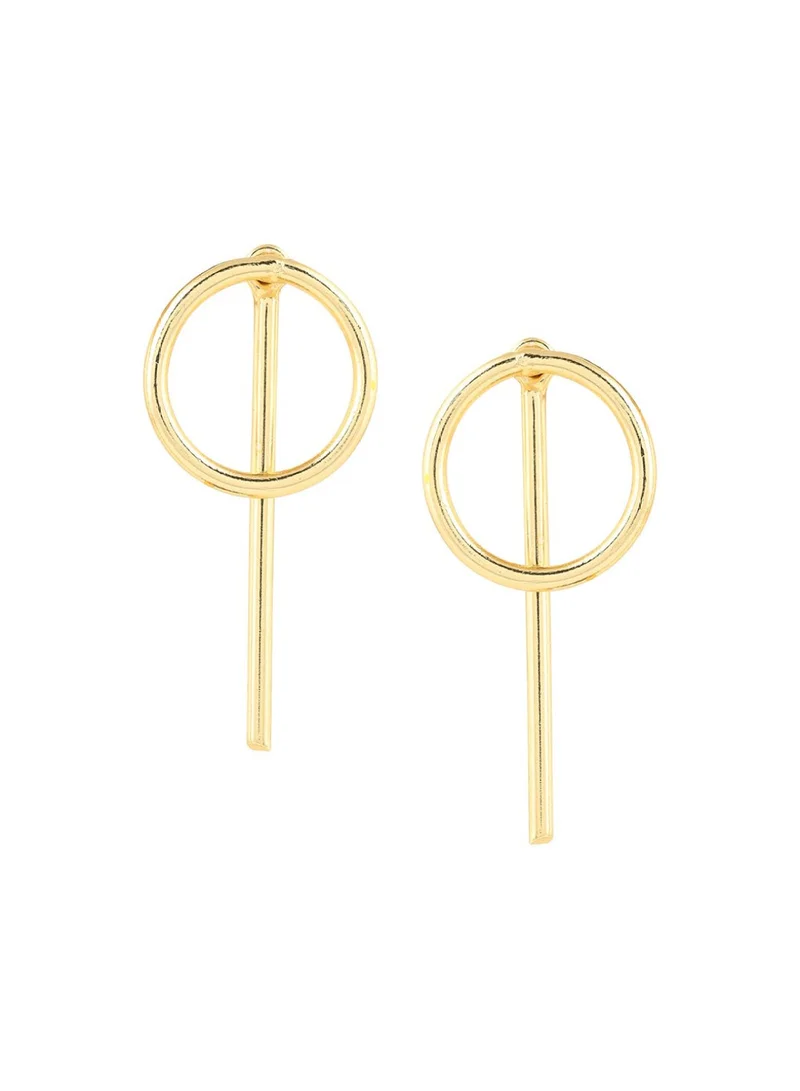 Priyaasi Plated Circle Drop Earrings