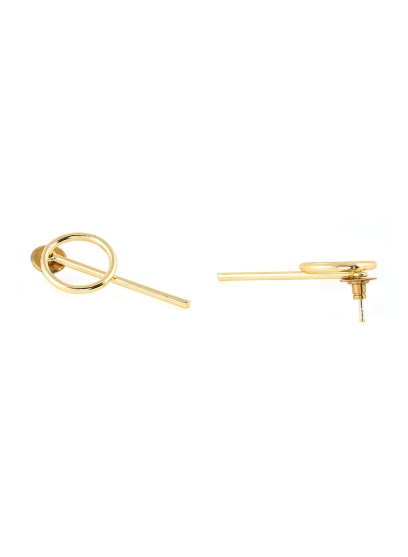 Priyaasi Plated Circle Drop Earrings