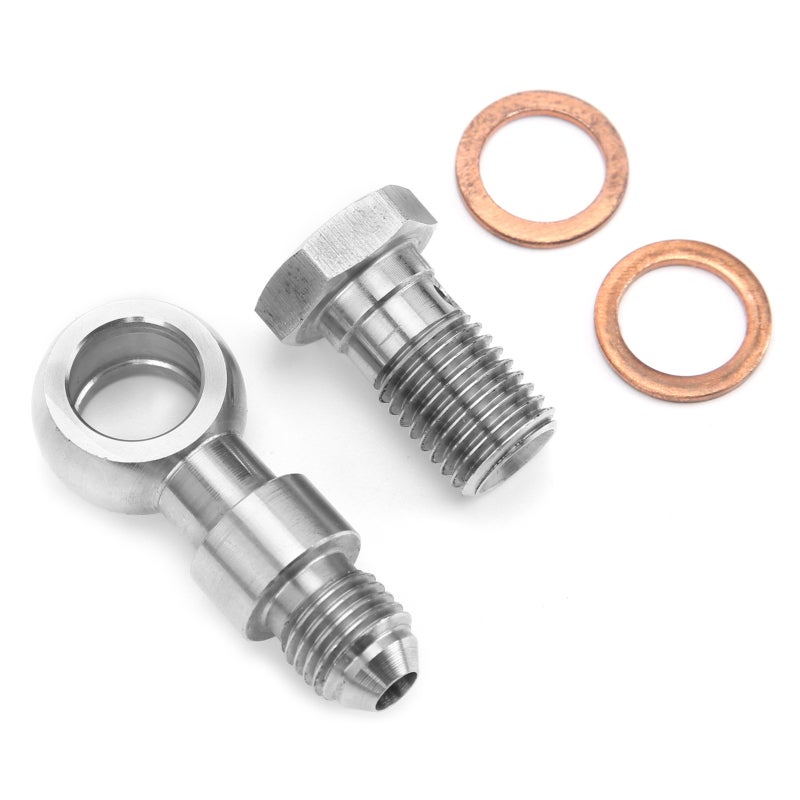 Oil Feed Banjo Bolt Kit: M12 Stainless Steel, Sophisticated Craftsmanship - Durable & Easy To Install, Turbo Oil Feed Banjo Bolt for SAAB TD04 Turbo, Garrett GT12 Turbine Coolant Side - Image 2