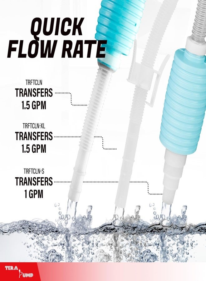 TERA PUMP Aquarium Siphon Pump Bundle 3-in-1 Fish Tank Gravel Vacuum Cleaner Kit for Nano, Standard & Large Tanks, Manual Water Changer with Gravel Filter & Long Hose - Image 4