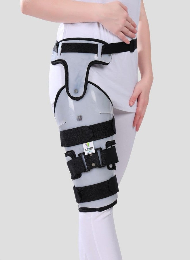 IGR دعامة الفخذ IGR، دعامة تقويم العظام لكسور الورك والفخذ، تعافي منطقة الفخذ، دعم بلاستيكي ليفي ثقيل، منطقة كسر عالية الثبات، دعامة تثبيت الورك، قطعة واحدة (كبير جدًا (40-44 بوصة)) - Image 2