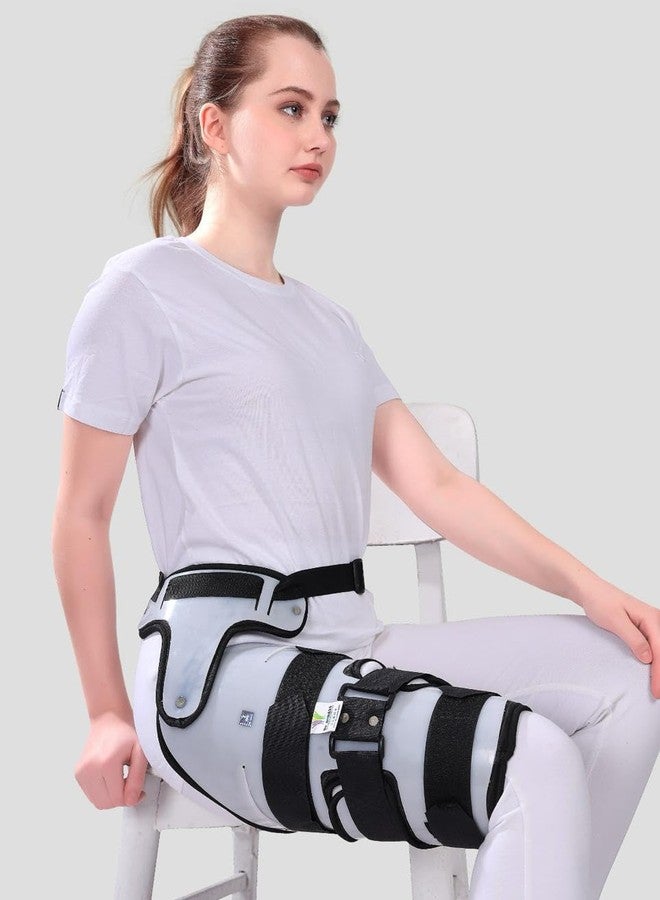 IGR دعامة الفخذ IGR، دعامة تقويم العظام لكسور الورك والفخذ، تعافي منطقة الفخذ، دعم بلاستيكي ليفي ثقيل، منطقة كسر عالية الثبات، دعامة تثبيت الورك، قطعة واحدة (كبير جدًا (40-44 بوصة)) - Image 1