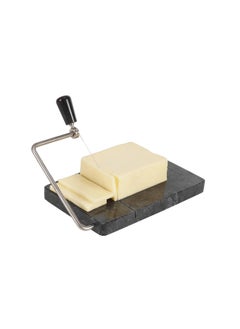 RADICALn Radicaln Marble Cheese Slicer Black Kitchen Gadgets 8"x5" Inch Handmade Cutting Board With 4 Replacement Cheese Cutter Wires - Soft Food Slicer, Butter Cutter - Ideal Kitchen Tools For Cheese Slices  - Image 1