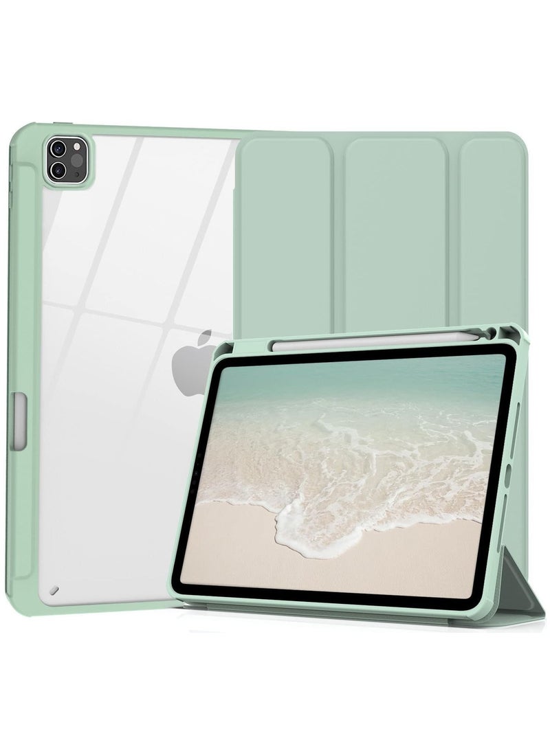 EVO Compatible with iPad Air 3rd Generation Case, iPad Pro 10.5 Inch 2017 Case with Pencil Holder, Clear Back Cover with Stand for iPad Air 3rd Gen 10.5 inch 2019,mint green 