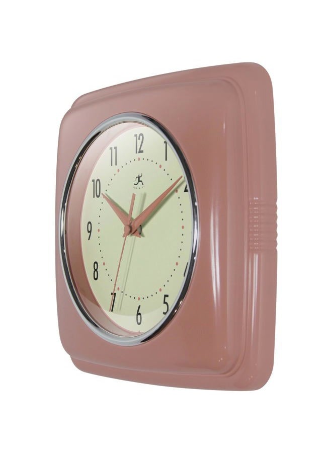 Infinity Instruments Retro Wall Clock for Living Room – Silent & Small Kitchen Clock – Vintage Horloge Murale for Retro Decor, Modern Accent, Living Room Display, Decorative Home Style - Terracotta - Image 3
