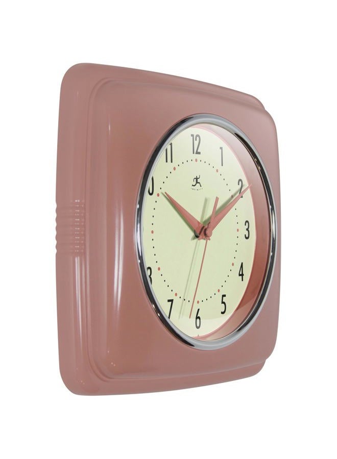 Infinity Instruments Retro Wall Clock for Living Room – Silent & Small Kitchen Clock – Vintage Horloge Murale for Retro Decor, Modern Accent, Living Room Display, Decorative Home Style - Terracotta - Image 2