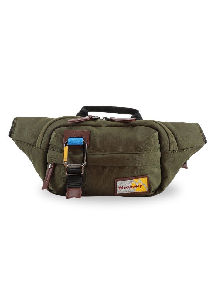 Discovery ICON Waist Bag Khaki Hip Bag With Adjustable Strap RFID Pocket Suitable For Travel Outdoors Gym Hiking For Men And Women - Image 1