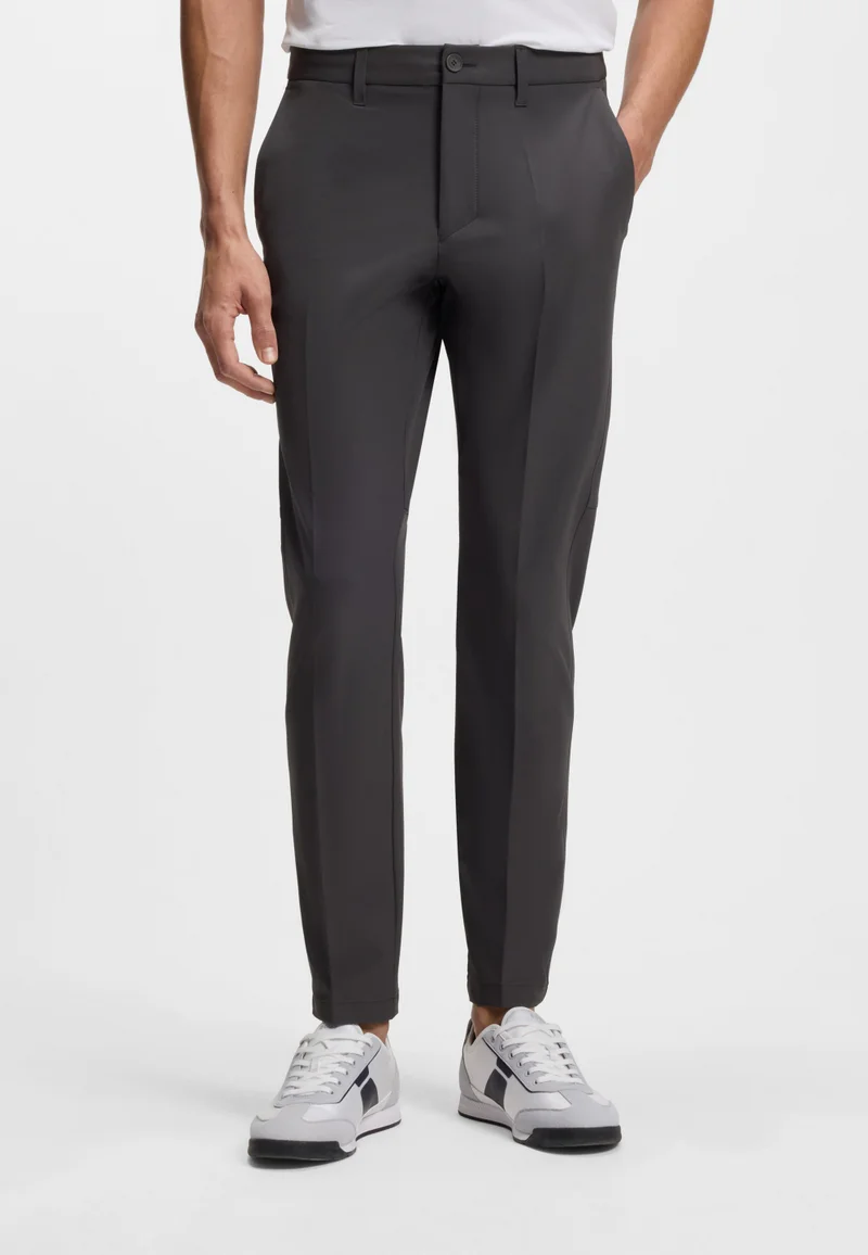 BOSS Slim-fit trousers in water-repellent stretch fabric