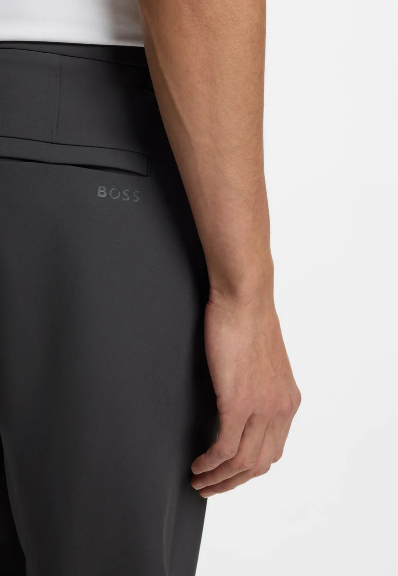 BOSS Dark Grey Slim-fit trousers in water-repellent stretch fabric for Men | Best Price UAE