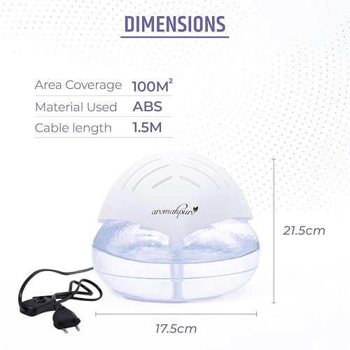 Aromahpure Air Revitalizer|1800ml | White | Air Humidifier with Built-in Blue LED Light & Wide Coverage | Improves air Quality, Room Moisture, neutralize Perfect for Home & Office - Image 2