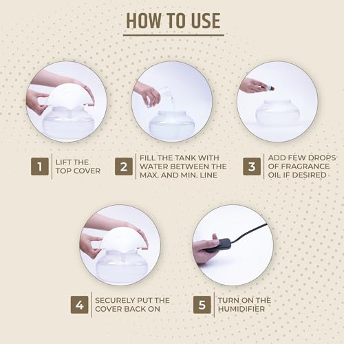 Aromahpure Air Revitalizer|1800ml | White | Air Humidifier with Built-in Blue LED Light & Wide Coverage | Improves air Quality, Room Moisture, neutralize Perfect for Home & Office - Image 4