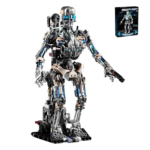 CSNRHG Mechanical Skeleton Robot Building Block Toy 692Pieces Twistable Body and Poseable Design Creative STEM Toy for Kids and Adults - Image 1