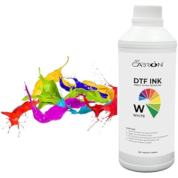 PREMIUM DTF INK DIRECT TRANSFER FOR PET FILM | REFILL DTF PRINTERS EPSON ET-8550, XP-15000, L1800, L805, R1390, R2400, HEAT TRANSFER CMYK WH (WHITE, 1 LITER) - Image 3
