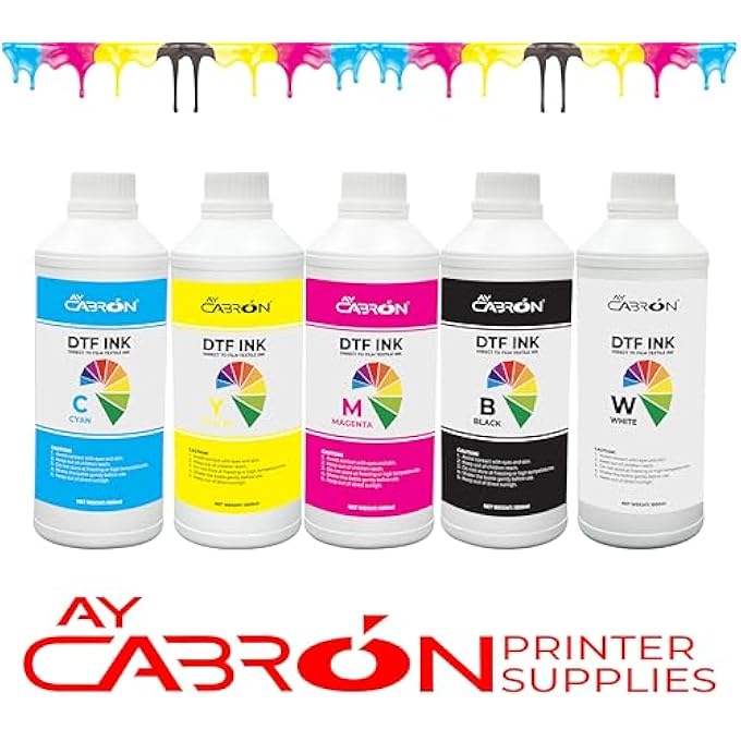 PREMIUM DTF INK DIRECT TRANSFER FOR PET FILM | REFILL DTF PRINTERS EPSON ET-8550, XP-15000, L1800, L805, R1390, R2400, HEAT TRANSFER CMYK WH (WHITE, 1 LITER) - Image 2