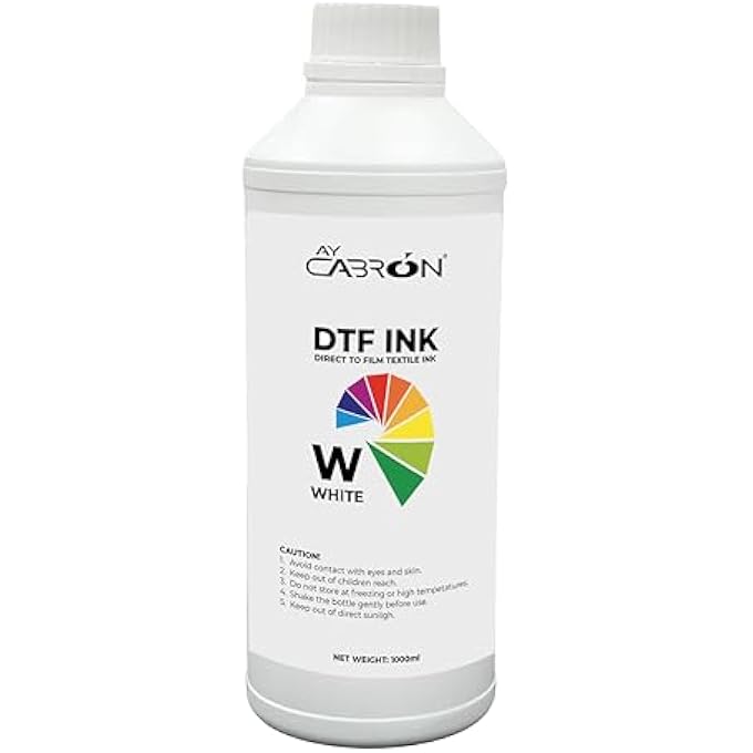 PREMIUM DTF INK DIRECT TRANSFER FOR PET FILM | REFILL DTF PRINTERS EPSON ET-8550, XP-15000, L1800, L805, R1390, R2400, HEAT TRANSFER CMYK WH (WHITE, 1 LITER) - Image 1