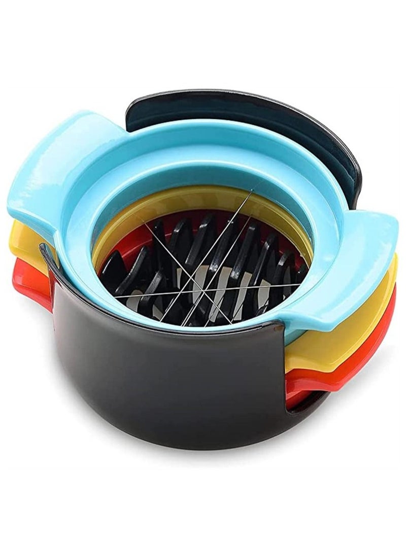Y&D Egg Slicer, Cutter for Hard Boiled Eggs, 3 in 1 Stainless Steel Wire Slicer Strawberry or Soft Fruits and Vegetables,with Sturdy  - Image 1