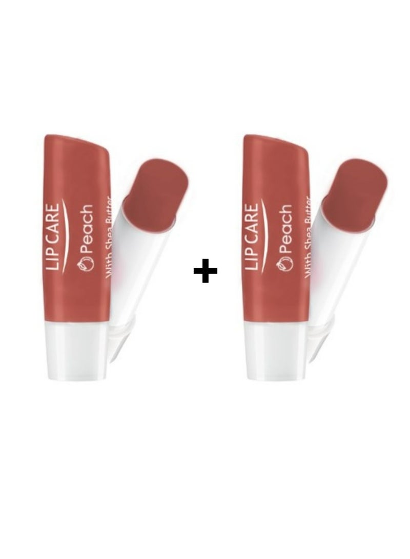 Amanda Milano 2- Pieces Lip Care with Shea Butter and Vitamin E Peach - Image 1
