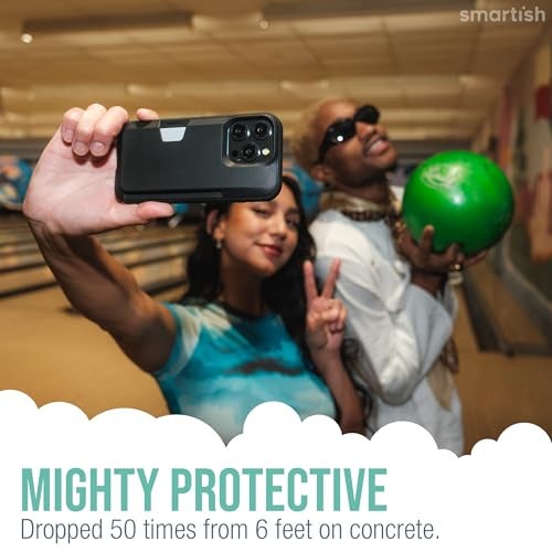 Smartish® iPhone 15 Pro Max Wallet Case - Wallet Slayer Vol. 1 [Slim + Protective] Credit Card Holder - Drop Tested Hidden Card Slot Cover Compatible with Apple iPhone 15 Pro Max - Black Tie Affair - Image 3