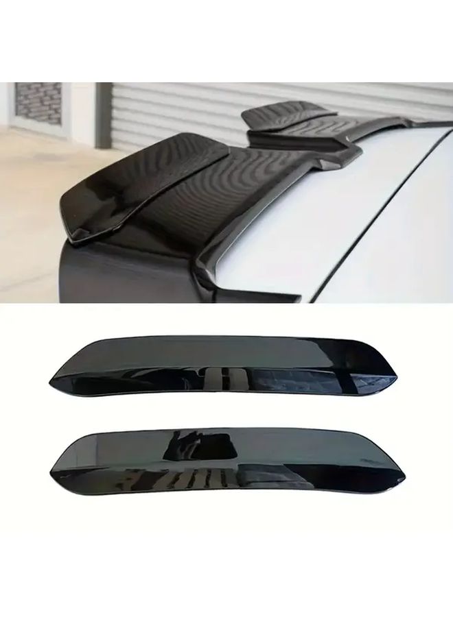 قطعتان لوحة تمديد جناح خلفي أسود لامع لجولف MK7 7 5 GTI R Line مجموعة ترقية ديناميكية هوائية - Image 1