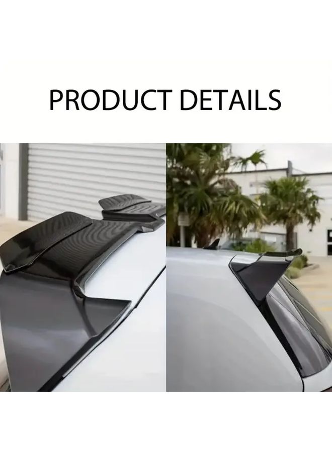 قطعتان لوحة تمديد جناح خلفي أسود لامع لجولف MK7 7 5 GTI R Line مجموعة ترقية ديناميكية هوائية - Image 3