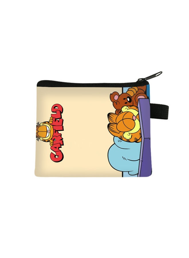 New Garfield Coin Purse For Children, High-end, Large-capacity Storage Card Holder, Polyester Student Mini Cute Wallet