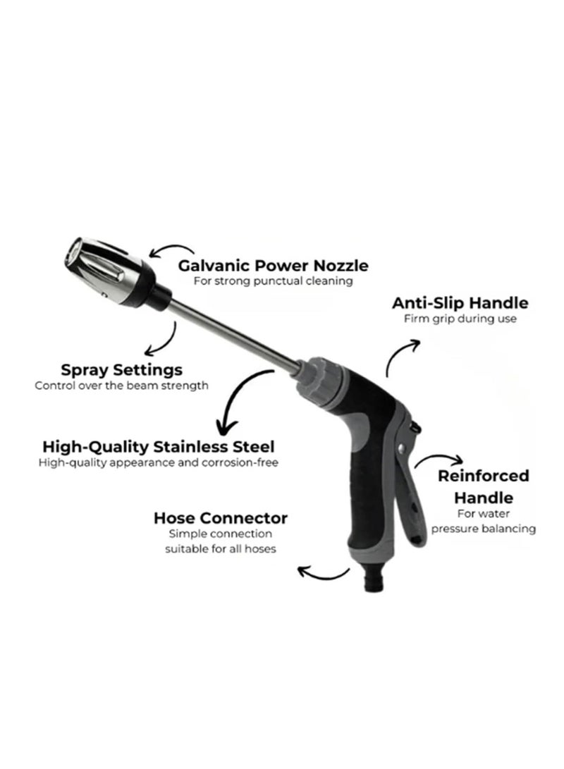 Zikra Power High-Pressure Cleaner, Turbowasher, for Every Garden Hose, Electric Pressure Washer, Pressure Washer for Garden Hose, with 3 Nozzles, for 1/2" Pipe, for Cars, Fences, Patios, Driveways - Image 5