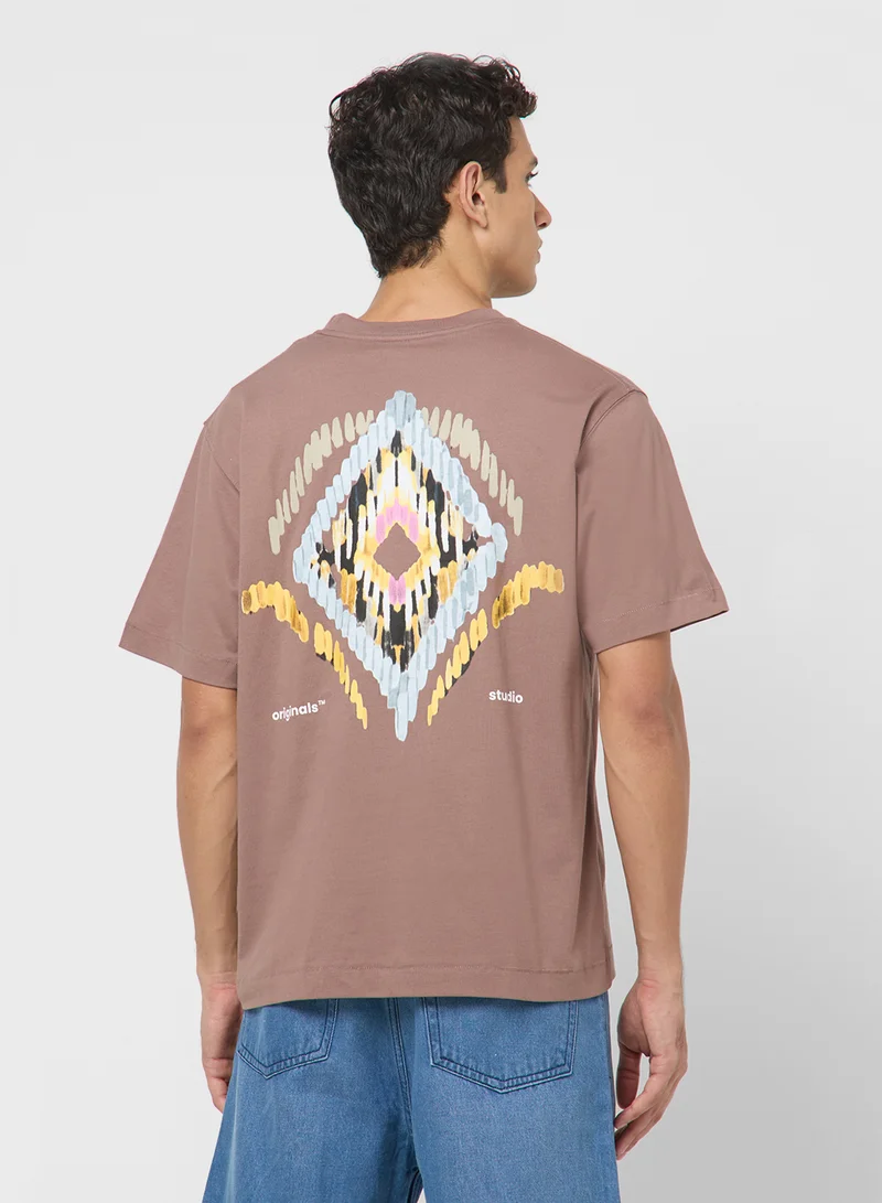 JACK & JONES Jorporto Pattern Crew Neck T-Shirt