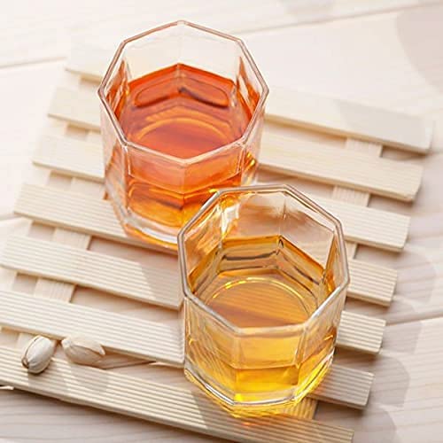 NVRA Premium JuiceWater Glass Set of 4 300ml Classic Highball Tumbler Glasses for Drinking Juice Milkshake Beer Cocktail Coke Lassi Soda Hexagonal 4 - Image 4