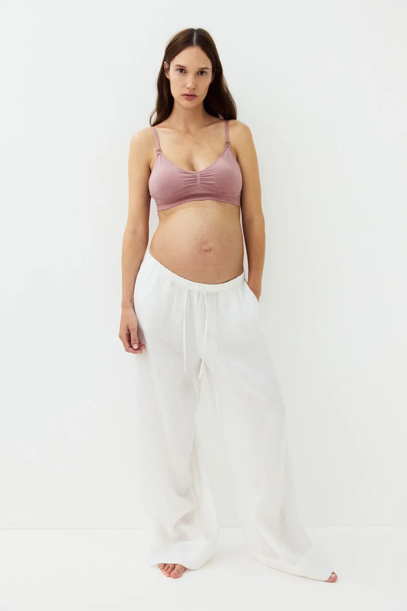 H&M  MAMA Seamless Padded cotton-blend nursing bra for Women | Best Price UAE