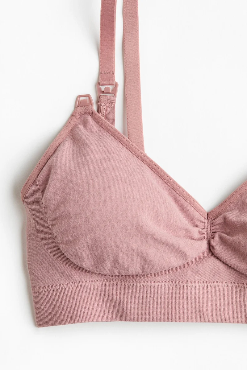 H&M  MAMA Seamless Padded cotton-blend nursing bra for Women | Best Price UAE