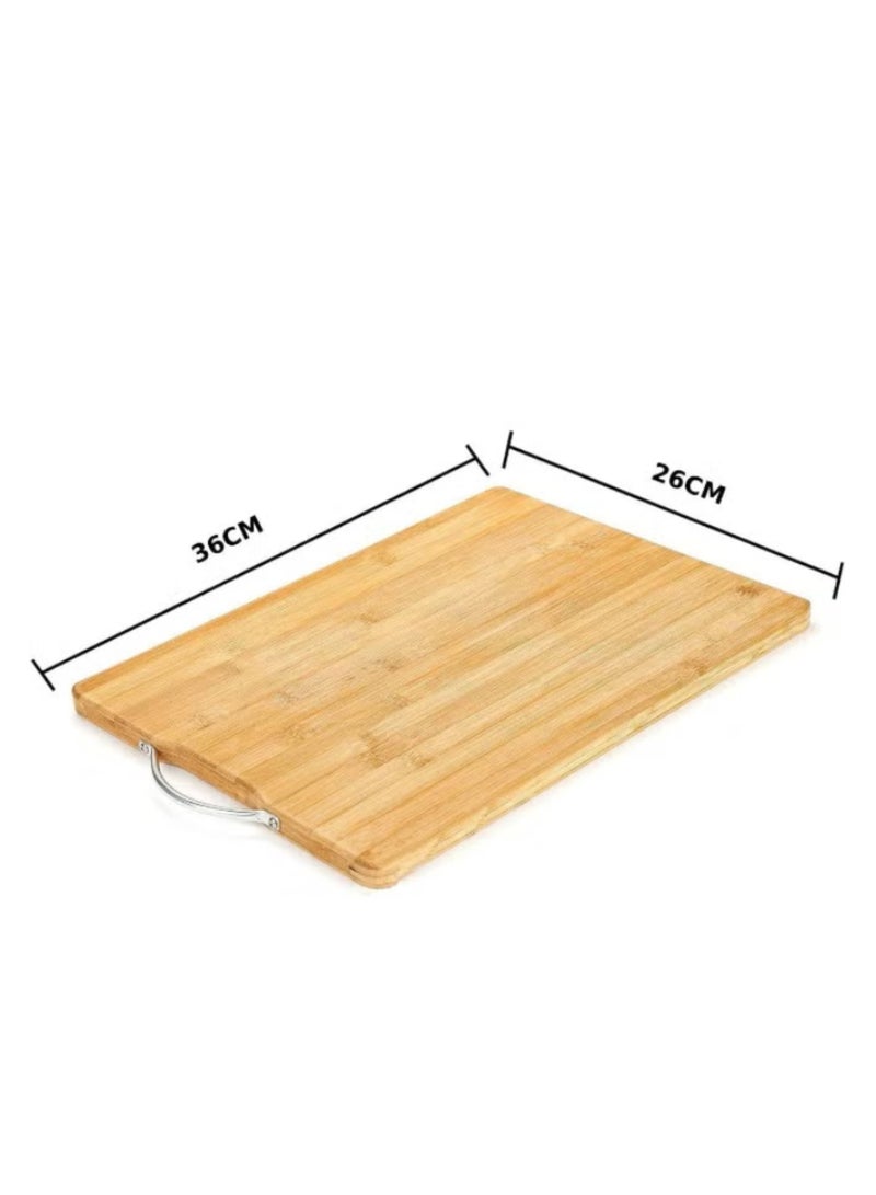 THE ARTFUL BLEND Bamboo Cutting Board, Wooden Chopping Board, Use for normal day to day, Durable bamboo cutting board with built-in handle | 36cm x 26cm  - Image 5