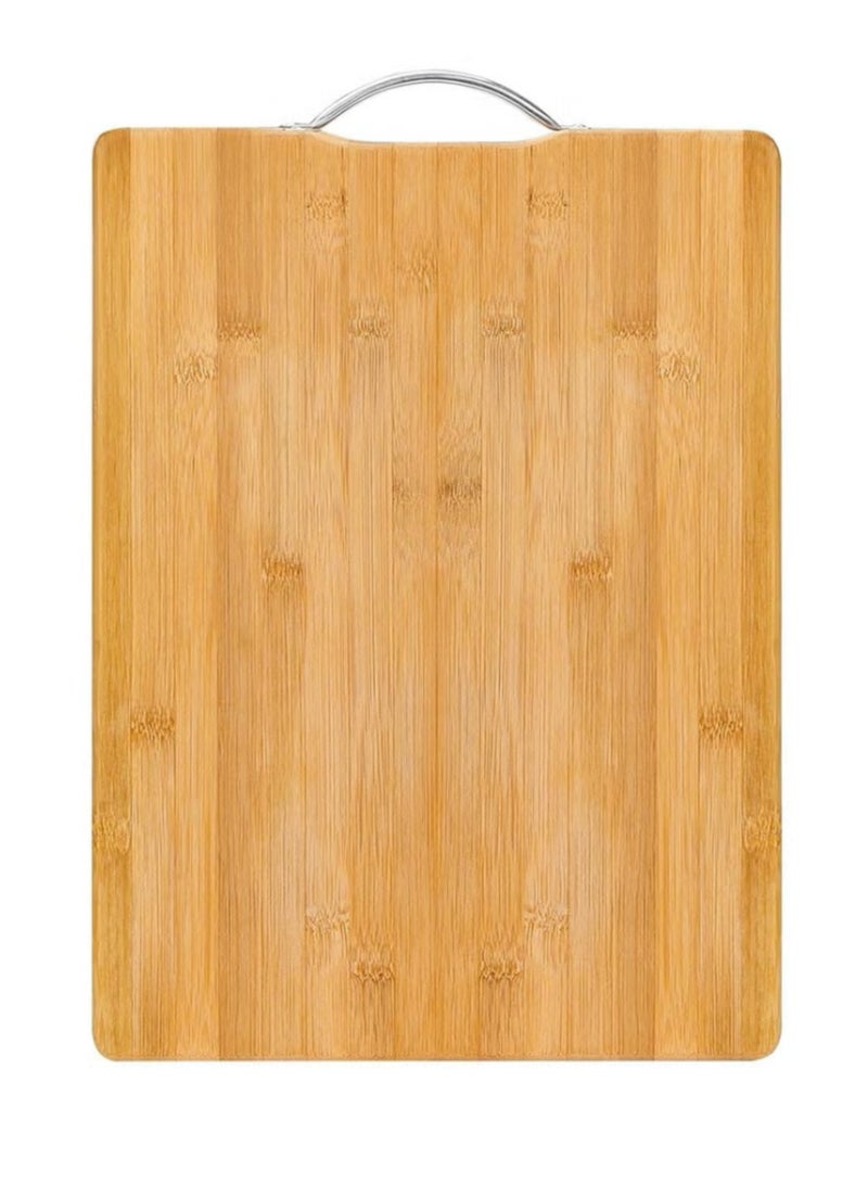 THE ARTFUL BLEND Bamboo Cutting Board, Wooden Chopping Board, Use for normal day to day, Durable bamboo cutting board with built-in handle | 36cm x 26cm  - Image 3