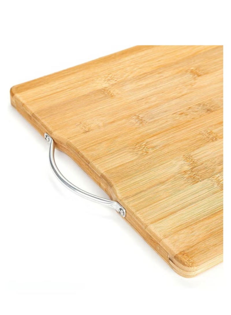 THE ARTFUL BLEND Bamboo Cutting Board, Wooden Chopping Board, Use for normal day to day, Durable bamboo cutting board with built-in handle | 36cm x 26cm  - Image 2
