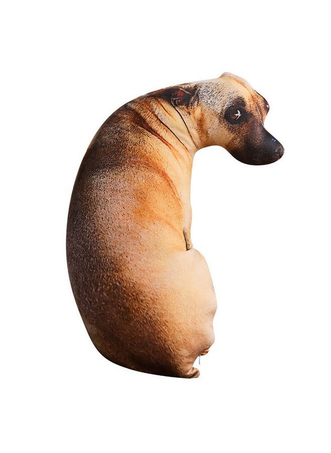 XIAOHONG 3D Dog Throw Pillow Stuffed Animal Throw Plushie Cushion Pillow Doll 3D Simulation Dog Plush Stuffed Animal Cushion Pillow Toy For Kids,Sofa Chair Home Decor (Hound)  - Image 1