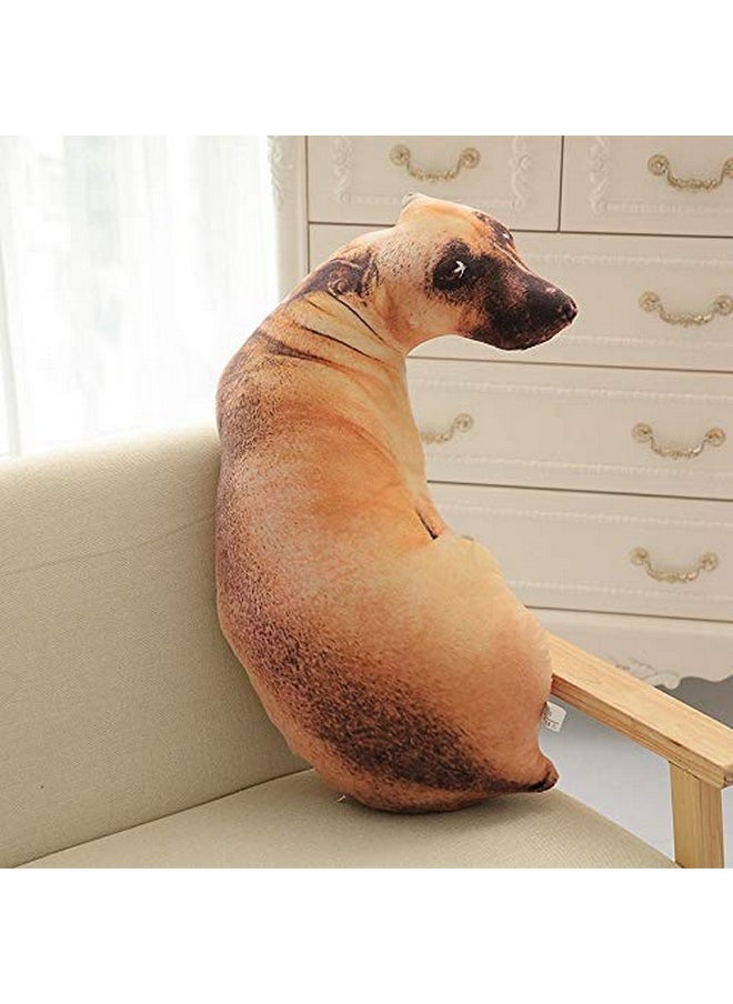 XIAOHONG 3D Dog Throw Pillow Stuffed Animal Throw Plushie Cushion Pillow Doll 3D Simulation Dog Plush Stuffed Animal Cushion Pillow Toy For Kids,Sofa Chair Home Decor (Hound)  - Image 2