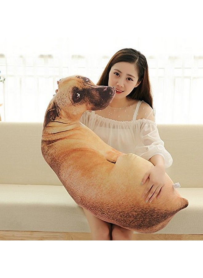 XIAOHONG 3D Dog Throw Pillow Stuffed Animal Throw Plushie Cushion Pillow Doll 3D Simulation Dog Plush Stuffed Animal Cushion Pillow Toy For Kids,Sofa Chair Home Decor (Hound)  - Image 5