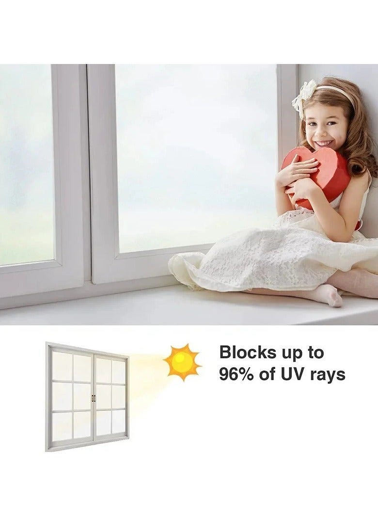 AROAQ Anti Peeping Window Privacy Film, Frosted Vinyl, Glass Tint Films, Solar Protection, Window Sticker, Static Cling, Frosted, Shower Screens - Image 2