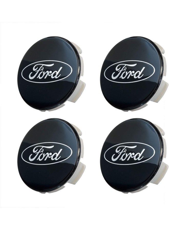 Ford Racing Ford Truck/SUV Black And Chrome Wheel Center Cap Kit - Image 1